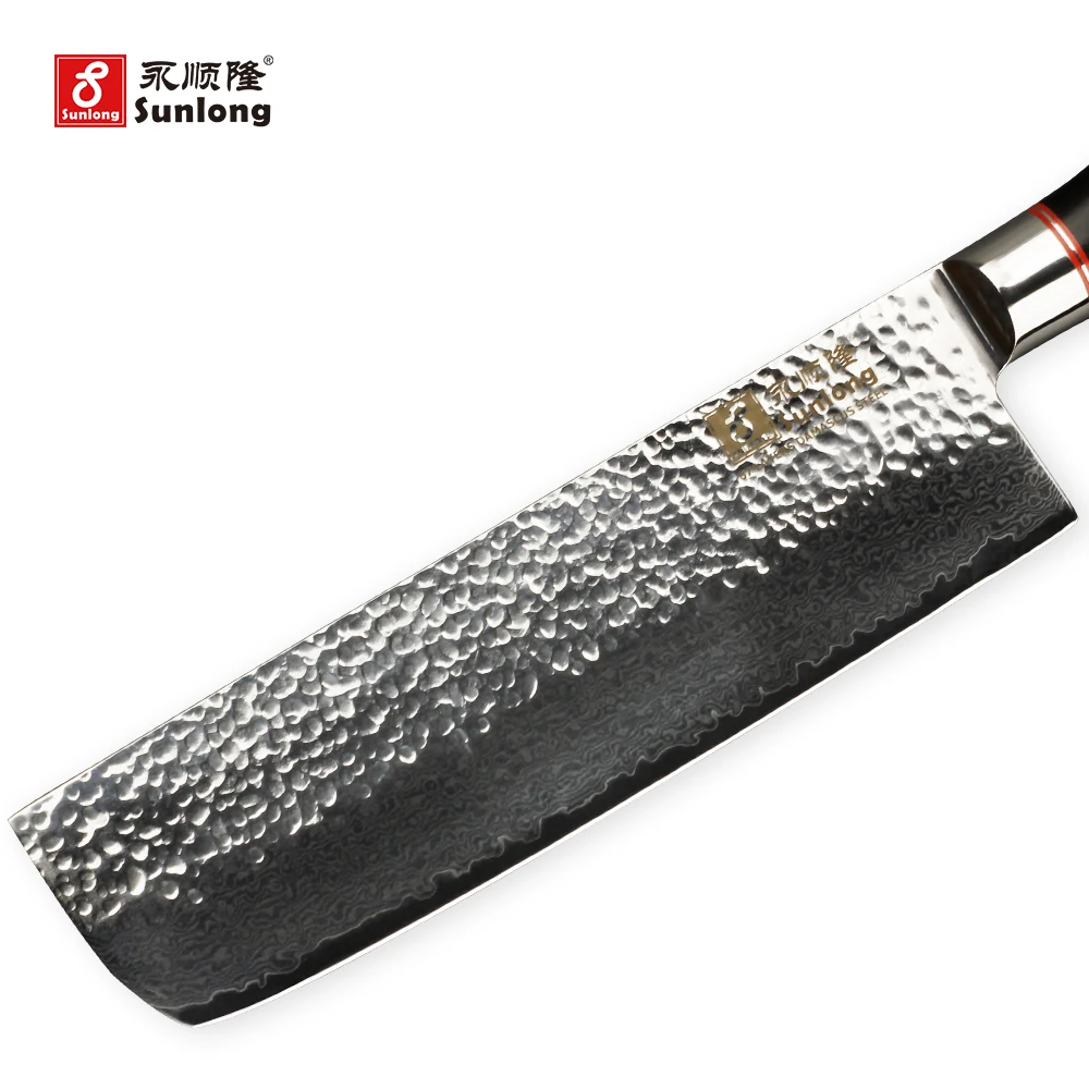 Sunlong нож шеф повара Gyuto 67 слоев Дамасская сталь кухонный Кливер VG10 стальной