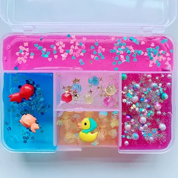 

DIY Clear Slime Toys Crystal Mud Fluffy Slime Glue Multicolor Candy Slime Supplies Magic Sand Antistress Putty Clay