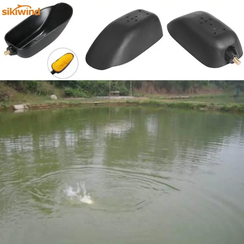 طعم بلاستيكي الصب سكوب لتغذية الجسيمات Boilies الكارب الصيد الطعم أداة 3/8in موضوع إرم رمي ملعقة معدات صيد الأسماك الساخن