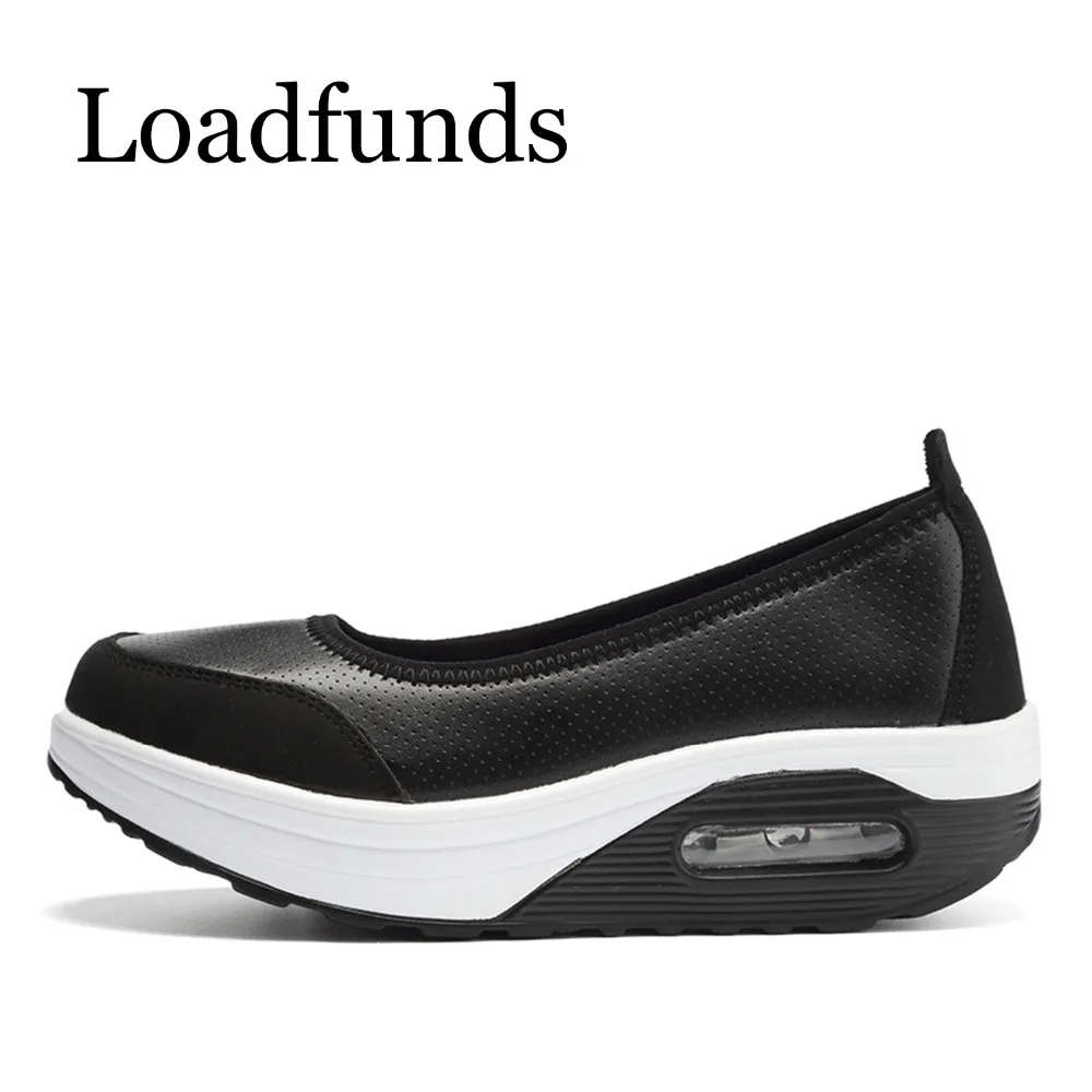 

Loadfunds Women Swing Wedges Shoes Platform Shoes Casual Loafers Sliming Shoes Streety Air Sole Breathable Muffin Shoes 34-41