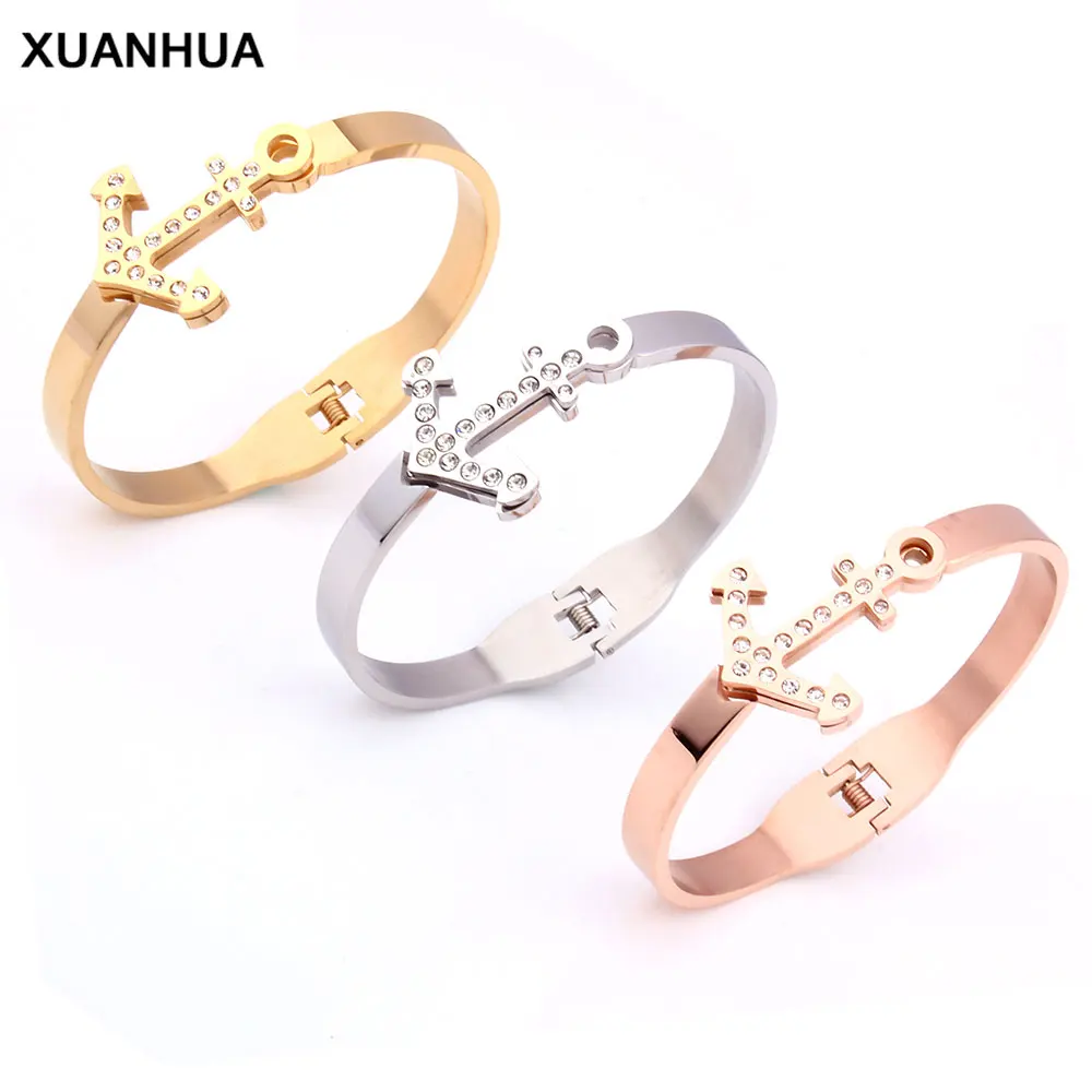 Женские браслеты-манжеты XUANHUA браслеты с якорем ювелирные изделия из нержавеющей