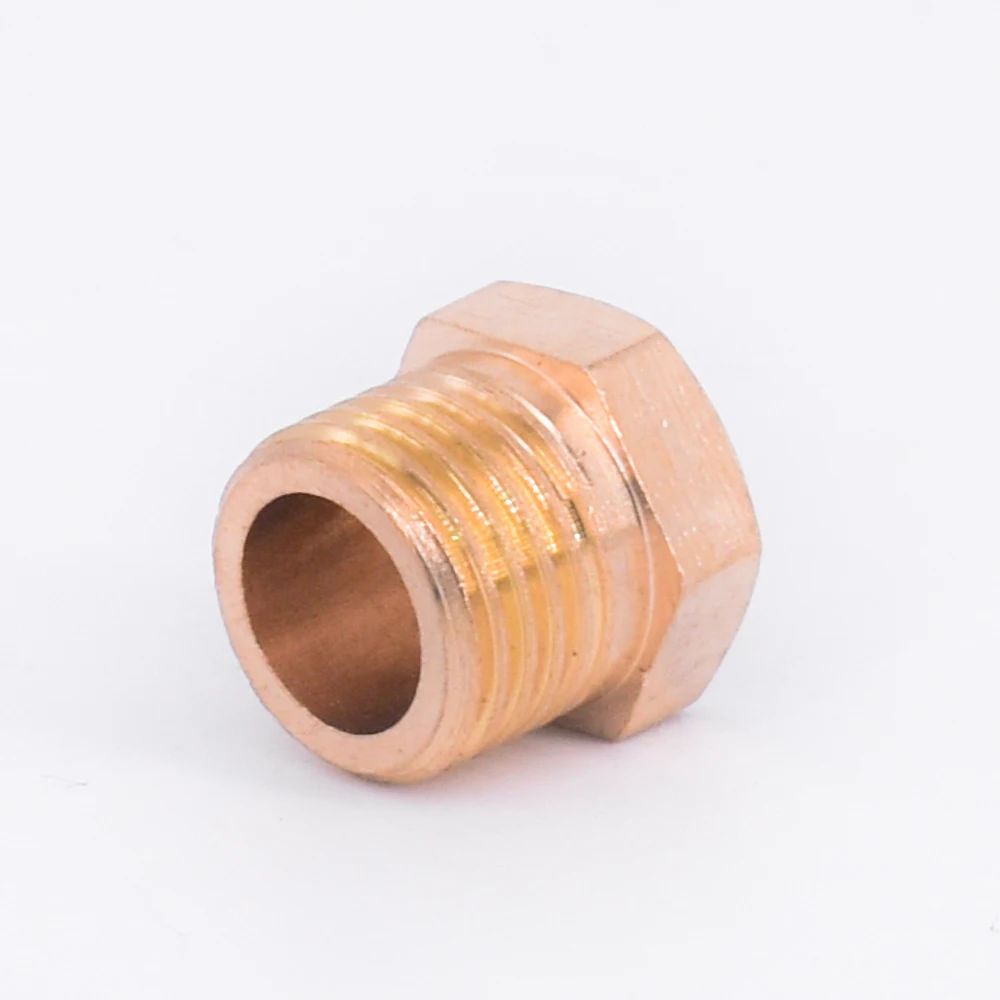 Details about   End Connector Thread Brass Hex Head End Cap Plug Pipe Fitting Coupler Adapter 