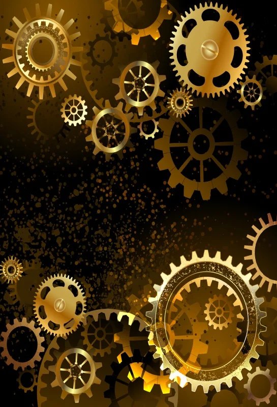 

Laeacco Steam Punk Dark Gears Pattern Photography Backgrounds Thin Vinyl Customized Photographic Backdrops For Photo Studio