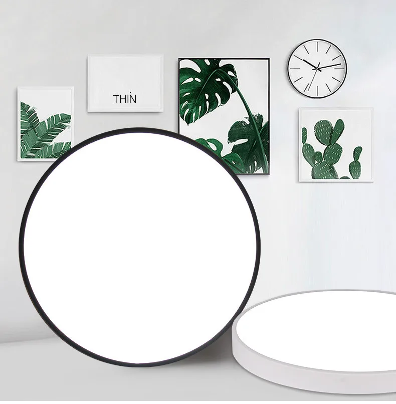 Luzes de Teto Lâmpada do Teto Ultra-fino para Cozinha Sala de Jantar Sala de Estar Luminária de Iluminação para Casa Modernas Redondas Led 6 led ceiling lamp