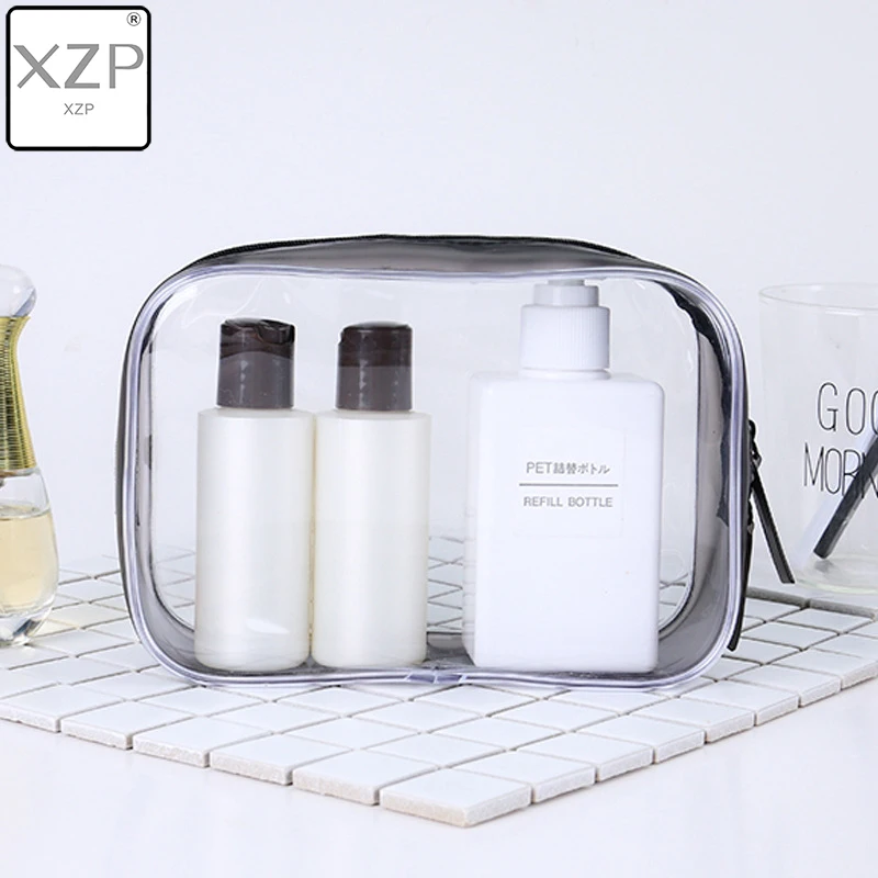 

XZP Summer Girls Jelly Cosmetic Bag For Makeup Waterproof Patchwork Travel Wash Case Women PVC Pouch Lucency Travel Toiletry Bag