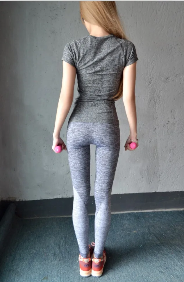 Женская спортивная футболка для фитнеса, бега, занятий спортом, короткая футболка с быстросохнущим рукавом, одежда для упражнений