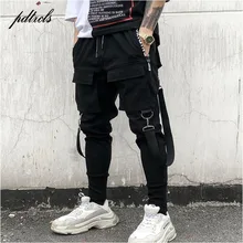 49Hot Side Pockets Pencil Pants Men’s Hip Hop Patchwork Cargo Ripped Sweatpants Joggers Trousers Male Fashion Full Length Pants