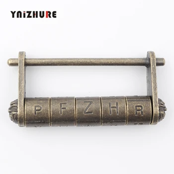 

Zinc Alloy Antique Bronze Retro Combination Lock 5 Letter Password Lock Jewelry Box Padlock for Wooden Suitcase Drawer