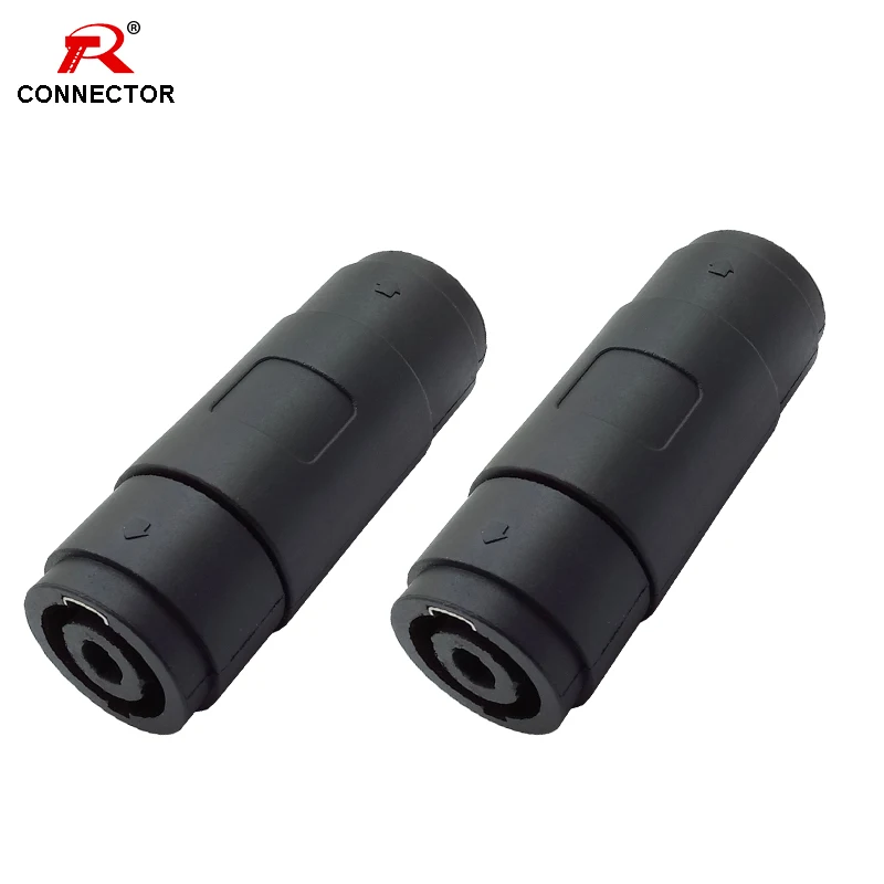 

1pc Speaker female Extender Connector, 4-Pin Female To Female Speak-on Coupler Adapter, 4 pole Audio Cord Extension Connector