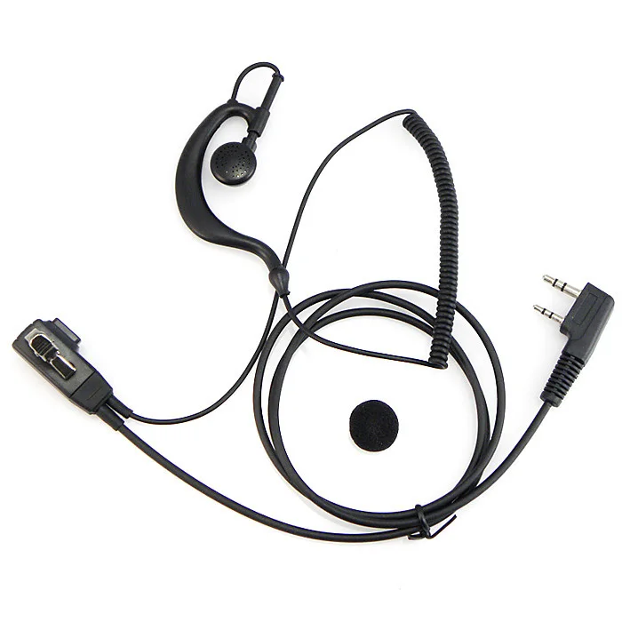 XQF 2-контактный Заушник гарнитура наушники наушник микрофон для Walkie Talkie Baofeng