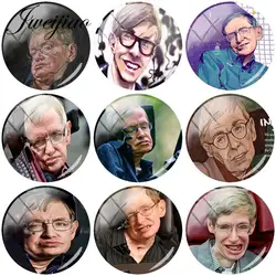 JWEIJIAO 5 шт/лот дропшиппинг DIY стекло кабошон Stephen Hawking Круглое Стеклянное изображение Demo плоская задняя делая результаты