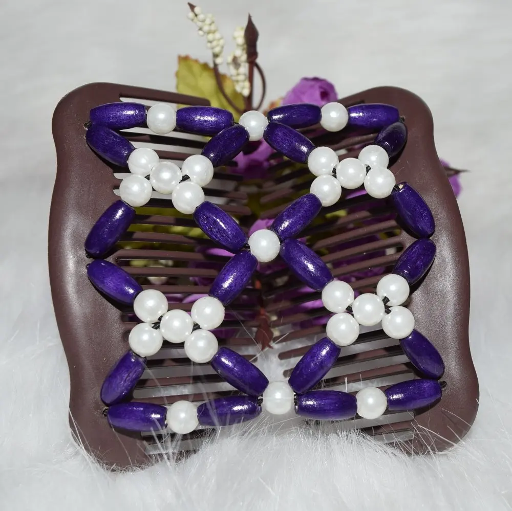 Dark purple Pearl flower beads Burgundy beads comb 20pcs/lot