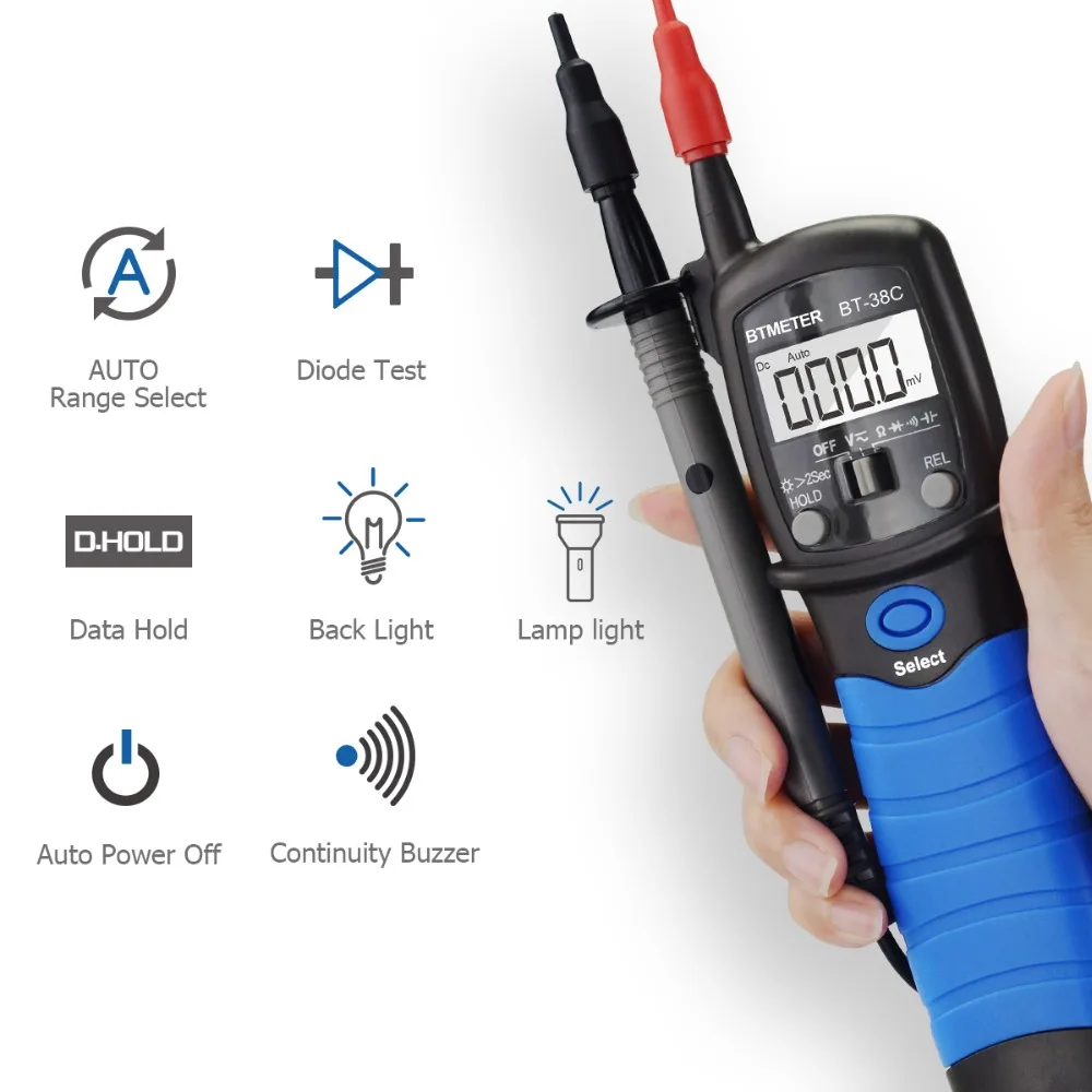 BTMETER BT 38C AC DC 600V тестер высокого напряжения 60M Ом измеритель сопротивления с