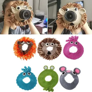 Animal Camera Buddies Lens Accessory for Child/Kid/Pet Photography Knitted Lion Octopus Teaser Toy Lens Posing Photo Props 1