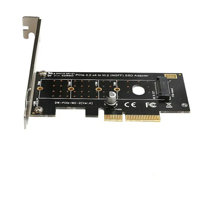 Переходная карта PCI-E PCI Express 3,0 для NVME M.2 NGFF SSD 110mmM_Key и B_Key PCIE pcie M2 - Цвет: Белый