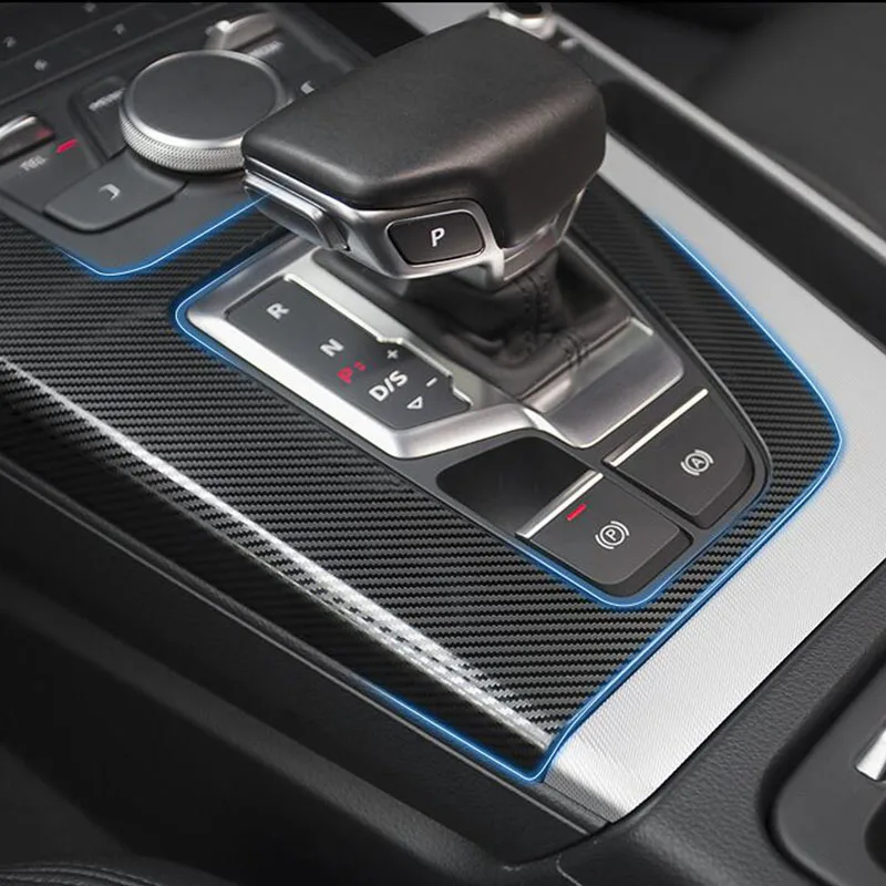 ABS углеродного волокна автомобиль центральной консоли панель передач Шестерни Цельнокройное Панель Обложка для Audi Q5 FY аксессуары литье наложения