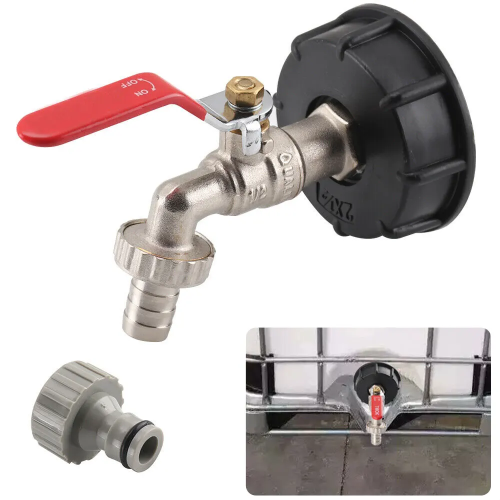 

1/2 Inch Adapter Tap Adapter Thread IBC Tank Adapter Tap Connector Replacement Valve Fitting For Home Garden Water Connectors