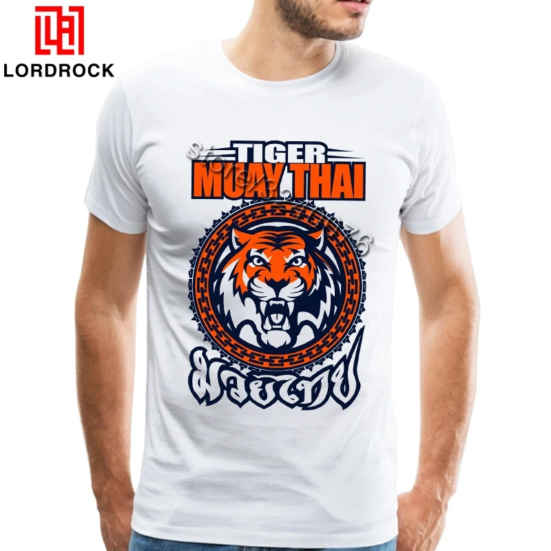 

2017 Brand Designer Tiger Muay Thai Tee for Teenagers Short Sleeve Unique Men Shirt Offensive Graphic T-shirt Large and Tall Guy