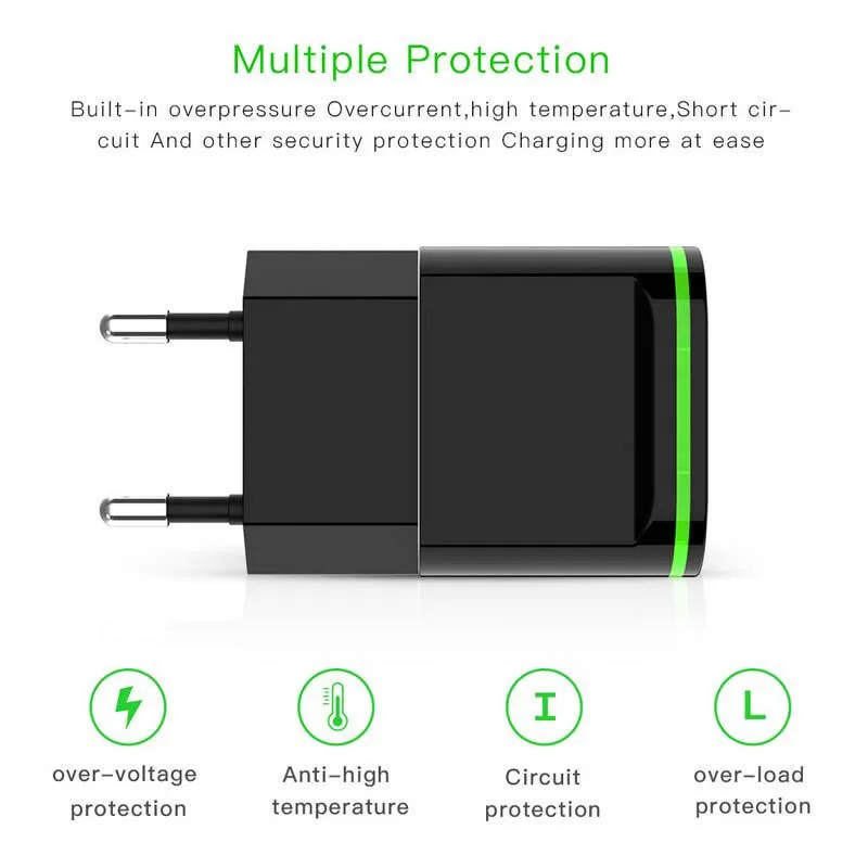 Универсальный Micro usb кабель с европейской вилкой зарядное устройство со