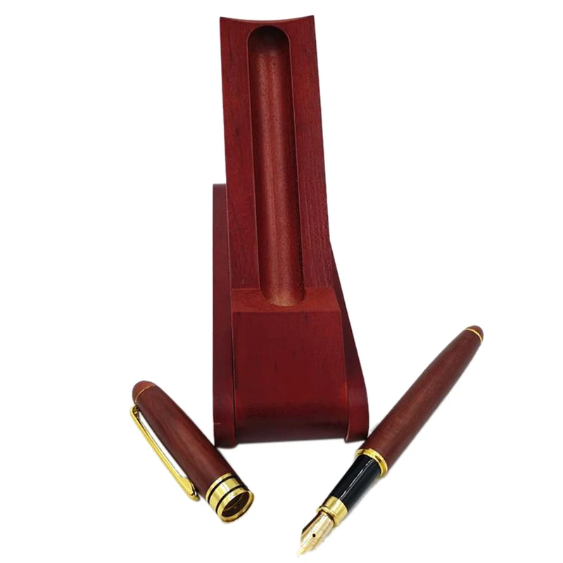 

Red Wooden Pen Copper Nib Writing Pump Pen For Bussiness And School As Gifts,Corporate Gift Wooden Pen Gift Box-Fountain pen S#8
