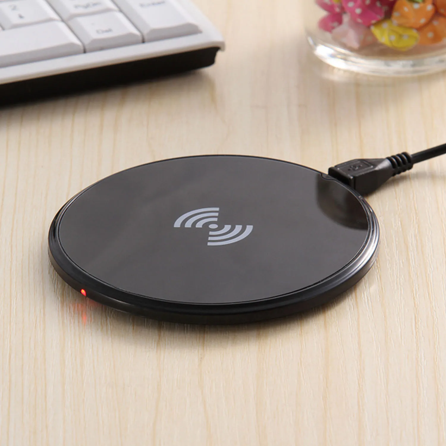 Besegad Ultra Thin Fast QI Wireless Charger Charging Pad Mat for Apple