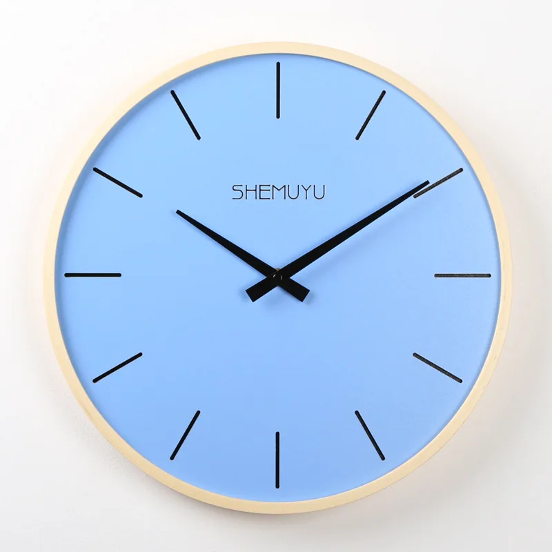 3D Wood Wall Clock Simple Modern Design Creative Wooden Clocks for