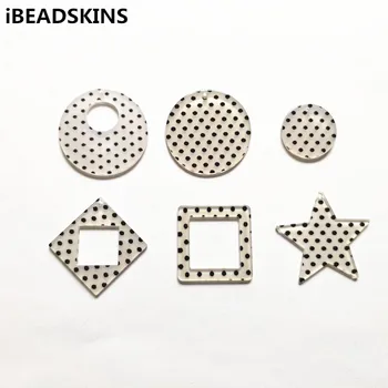 

New arrival! 100pcs/lot acrylic Clear and black dots charm for earrings accessories,Earring parts,Jewelry Findings making
