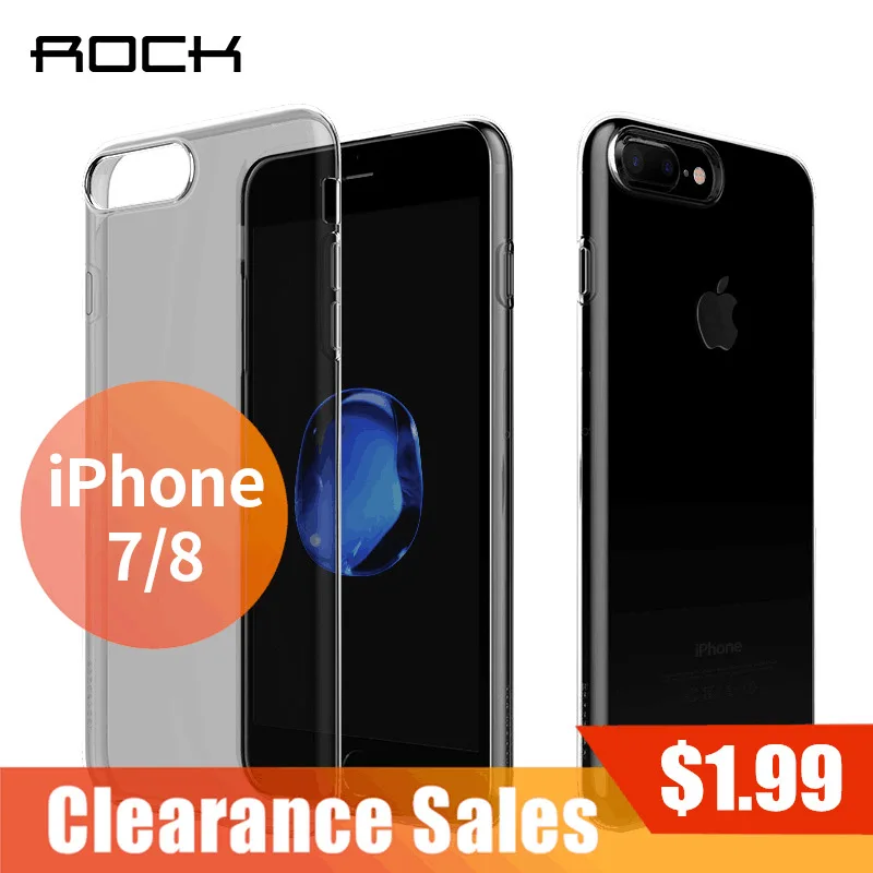 

TPU Silicone Case for iPhone 7 8 , RCOK Ultra Thin Transparent Phone Case for iPhone 7 8
