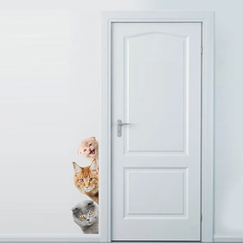 Cat Dog Cute 3D Wall Sticker Bathroom Toilet Kids Room Exquisite Decoration Wall Decals Refrigerator Waterproof Decor Poster