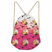Noisydesigns Geese fly south beautiful Drawstring Bags Portable Backpacks Casual String Shoes Pocket Travel Accessories