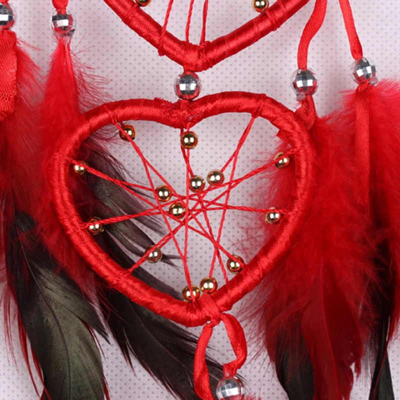 Newest Heart Shaped Dream Catcher Dreamcatcher with Feathers Wall Hanging Home Decor