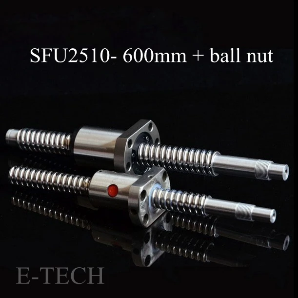 

2pcs/lot! Ball screw SFU2510 set : ballscrew SFU2510 L600mm Without End Machined + SFU2510 Ball Nut