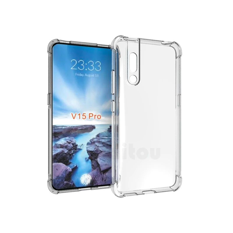 UPaitou Shockproof Transparent Case for VIVO V15 Pro Clear Soft TPU Case for Vivo V15 Pro Anti Fall Case