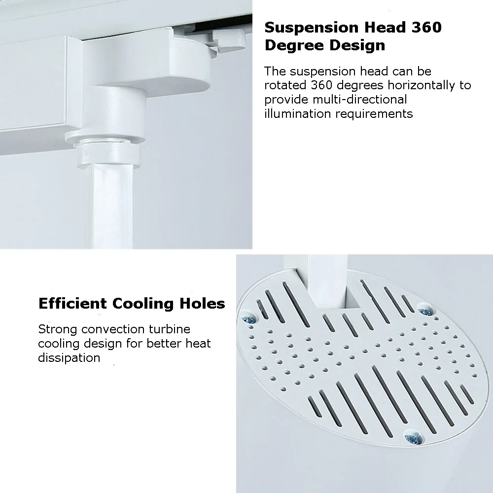 LED Track Light 5W 7W 12W 20W 30W COB Rail Spotlights AC 220V 15degree 24degree for Clothing Stores Showrooms Supermarkets (2)
