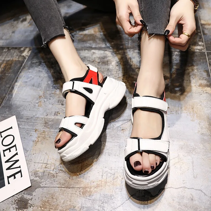 Women's Sandals 2019 Summer High Heels Sandals For Women Chunky Sandal Womens Wedge Platform Shoes Casual Summer Sandal