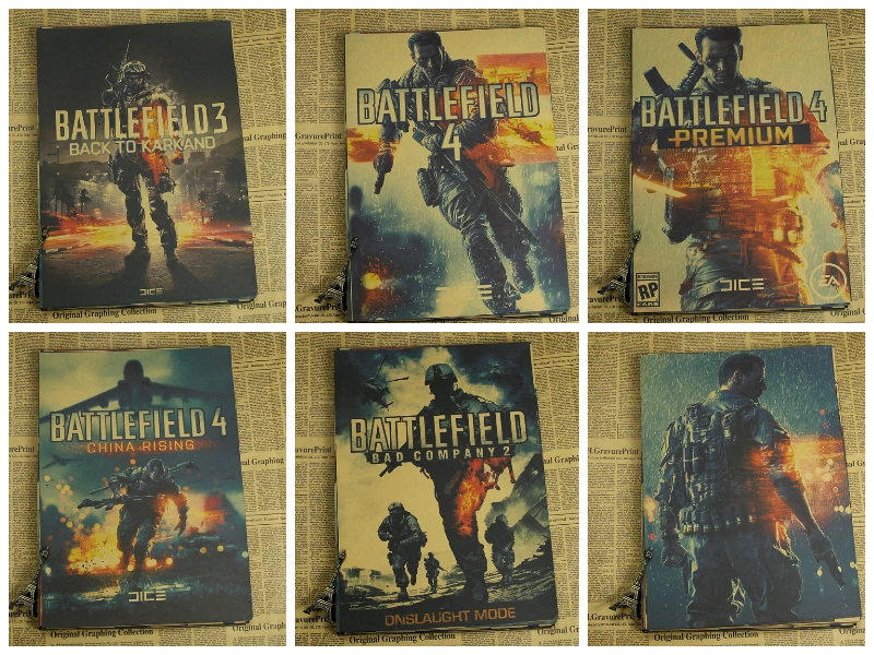 

Battlefield 3 4 5 game kraft poster wall sticker