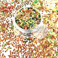 Tcr404 Хамелеон блеск красного золота с зеленым блеск цвета круглой формы точки 2.0 мм Размеры блеск для ногтей Книги по искусству и украшения DIY