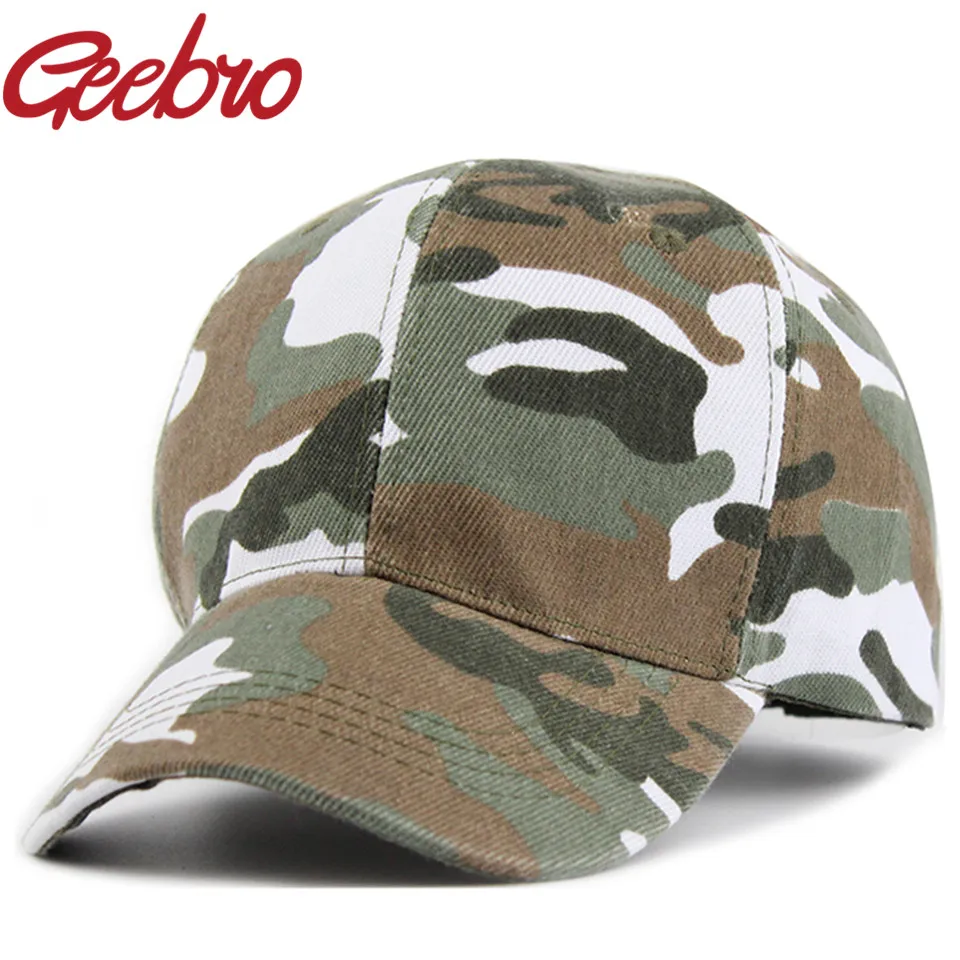 

Geebro Camouflage Color Baseball Cap Full Closed Hat Disguise Pretend Army Fans Uniform Sport Hats for Men Women JS189
