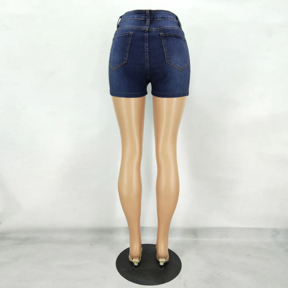 Новые популярные летние femme для женщин джинсовые шорты джинсы для Высокая талия короткие feminino Плюс размеры