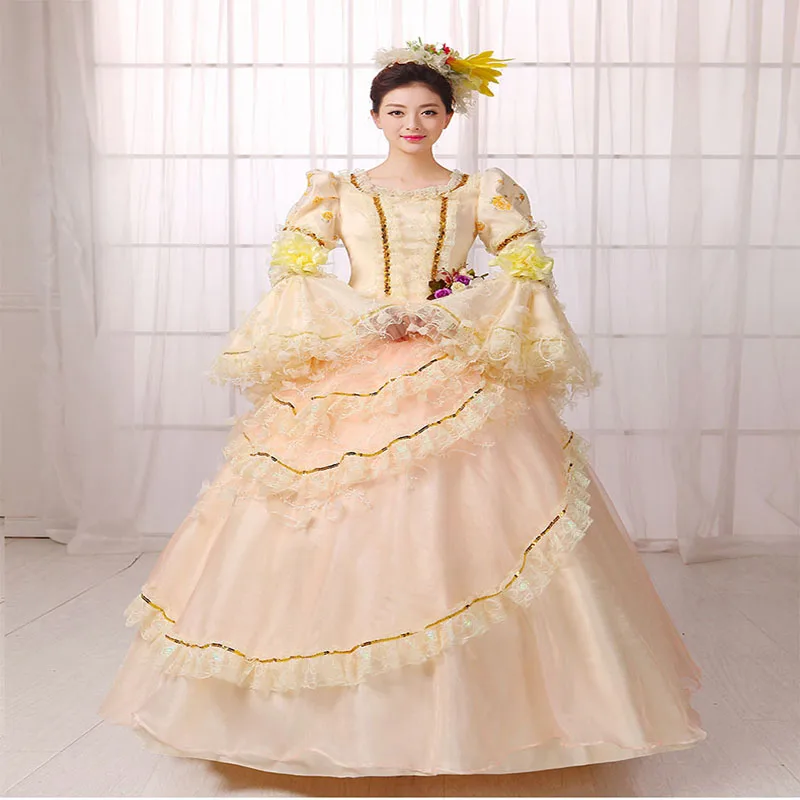 

Customized 2016 New Summer Renaissance Marie Antoinette Evening Party Dress For Ladies