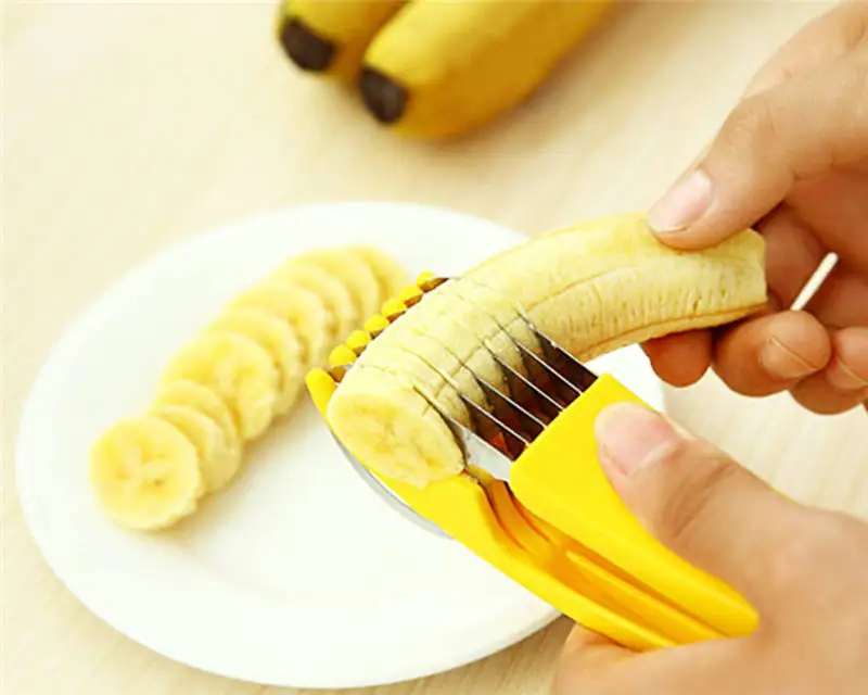 Из нержавеющей стали, для бананов нож для резки огурцов резак очиститель для фруктов и овощей колбасный нож салат мороженое кухонный