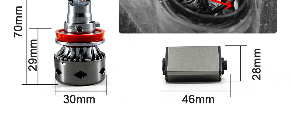 a8-g_07 2PCS 10000LM 72W Canbus H1 led headlight Car Auto 6000K Daytime Running Light Fog Lamp Fit For LadaToyotaNissanHonda