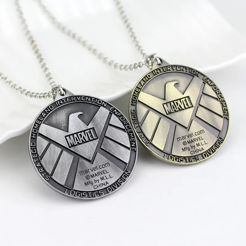 

Agents Of S.H.I.E.L.D. Necklace Shield Badge Eagle Octopus Enamel Pendant Marvel The Avengers Logo Sign Movie Jewelry