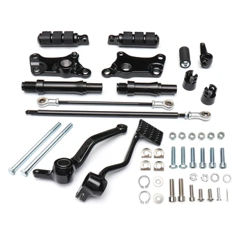 

Forward Controls Pegs Levers Linkages for XL883 XL1200 1991-2003 Motorcycle Foot Rests Black Complete Kit