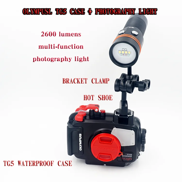 OLYMPUS TG-5 水中プロテクター 2024 PT-058 INON ライト OLYMPUS TG-5
