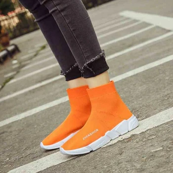 

NEW Outdoors Adults Trainers Summer Unisex Casual tenis feminino Shoes Woman Sock Footwear Breathable Mesh Female Sneakers W405