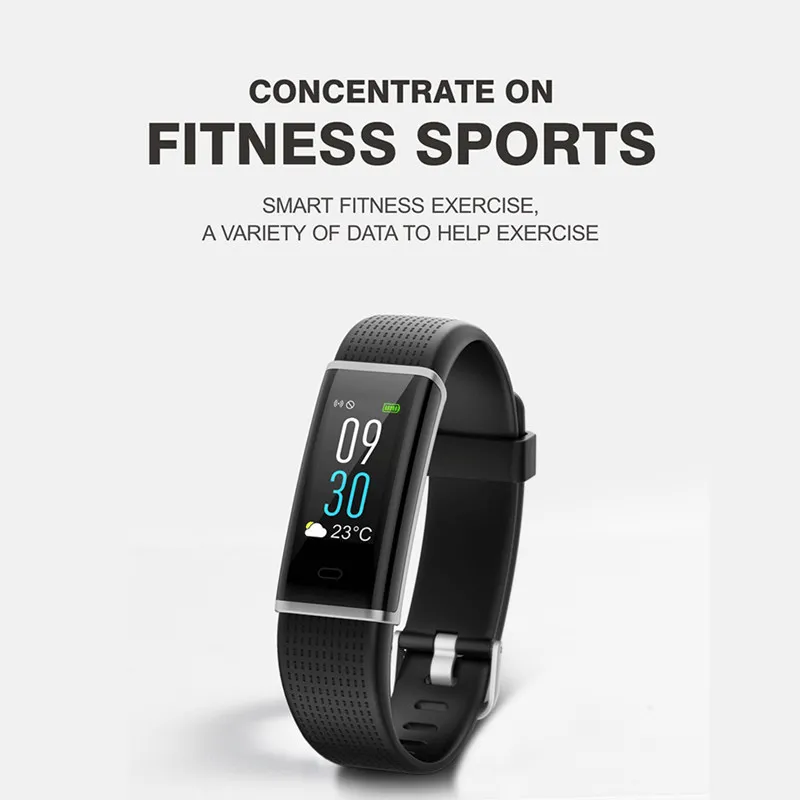Напульсники Smart Band ID130C с монитор сердечного ритма Фитнес браслет IP67