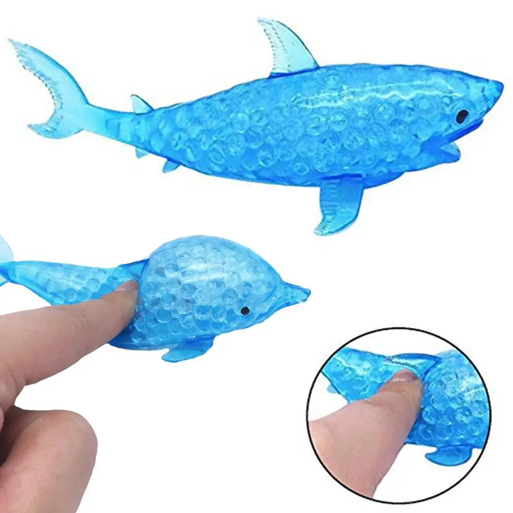 

14cm Mini Squishies Toy Shark Cute Animal Antistress Ball Marine Animal Bead Filled Squeeze Doll Relief Vent Adult Kids Squishi