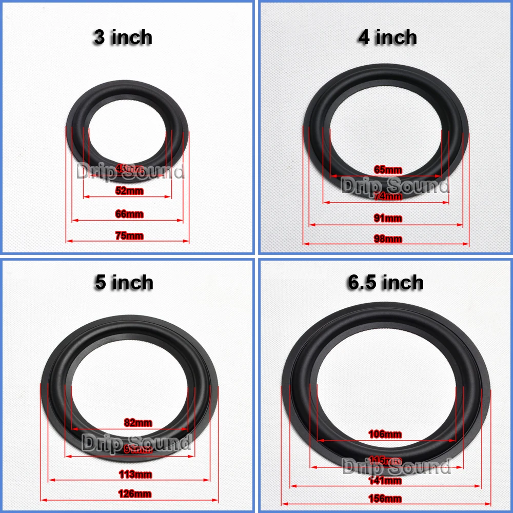 2 шт " /4"/" /6,5"/" /10"/1" дюймов динамик резиновый объемный сабвуфер для ремонта