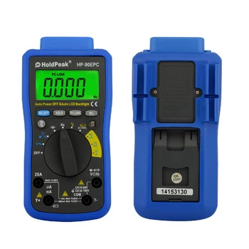 

HoldPeak HP-90EPC Multimetr Digitais USB Multimeter Digital Auto Range Multimeter Capacitance Meter Data USB with Carry Bag
